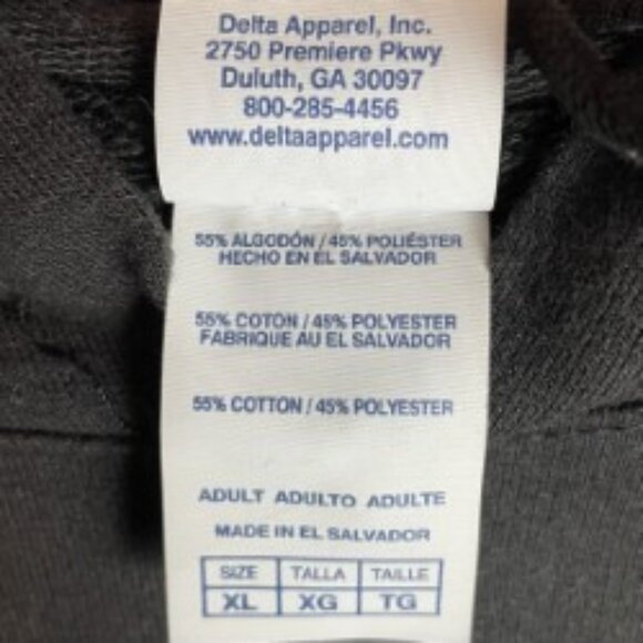 DELTA APPAREL RETRO STYLE PULLOVER SOFT BLACK BROOKLYN HOODIE SIZE XL - Picture 4 of 7